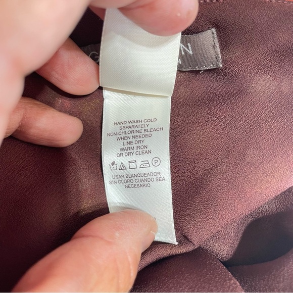 Sigurd Olsen Silk Skirt Tiered Floral Print Burnt Orange Rust Size 12 Hand Wash - Picture 8 of 10